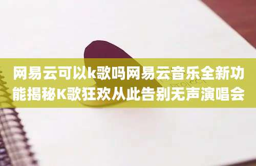 网易云可以k歌吗网易云音乐全新功能揭秘K歌狂欢从此告别无声演唱会