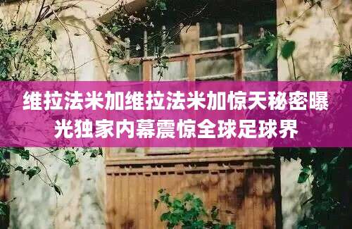 维拉法米加维拉法米加惊天秘密曝光独家内幕震惊全球足球界