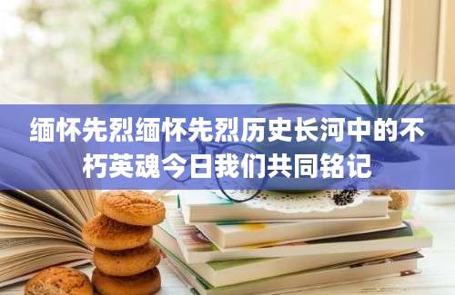 缅怀先烈缅怀先烈历史长河中的不朽英魂今日我们共同铭记