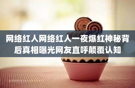 网络红人网络红人一夜爆红神秘背后真相曝光网友直呼颠覆认知