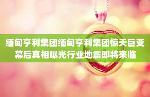 缅甸亨利集团缅甸亨利集团惊天巨变幕后真相曝光行业地震即将来临