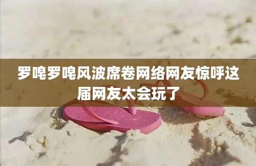 罗唣罗唣风波席卷网络网友惊呼这届网友太会玩了