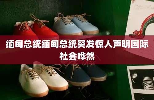缅甸总统缅甸总统突发惊人声明国际社会哗然