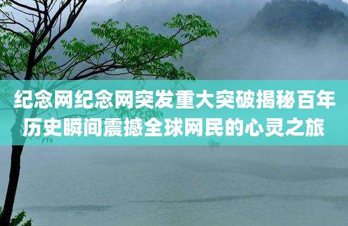 纪念网纪念网突发重大突破揭秘百年历史瞬间震撼全球网民的心灵之旅
