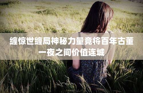缠惊世缠局神秘力量竟将百年古董一夜之间价值连城