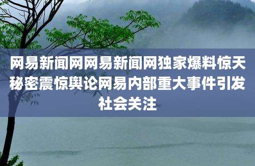 网易新闻网网易新闻网独家爆料惊天秘密震惊舆论网易内部重大事件引发社会关注